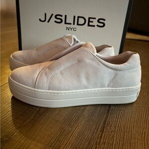 J/SLIDES Women's Off-White Platform Sneakers white Buick Heidi